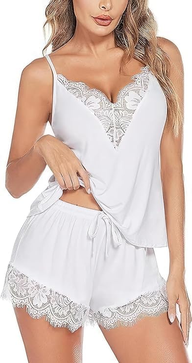 Comfy Sleepwear Lace Sexy Two Piece Pajamas Set