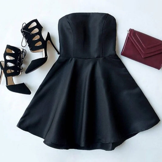 Be Mine Black Skater Dress