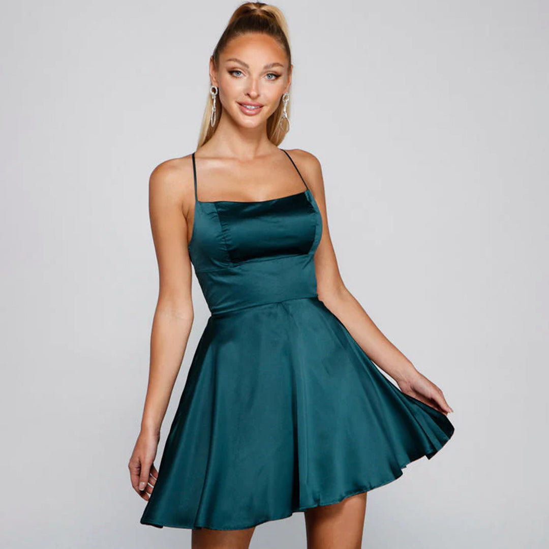 Give Me A Kiss Satin Dress