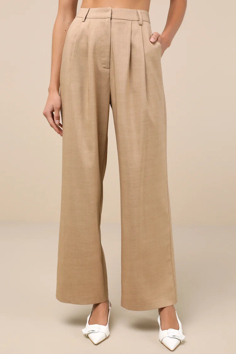 Timeless Tan pants suit set